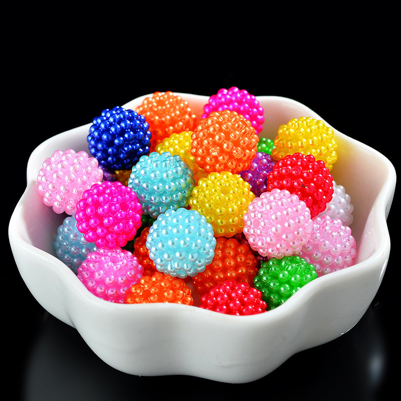 10mm 12mm 14mm 16mm 20mm imitatsioonpärlid akrüül Bayberry ümmargused lahtised vahedega helmed ehete valmistamiseks Käsitsi valmistatud