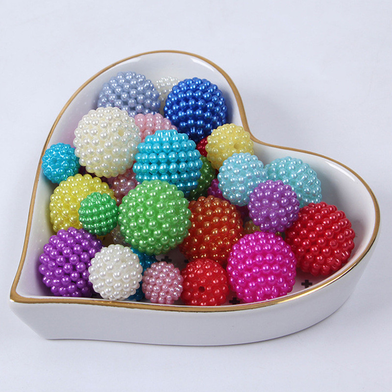 10mm 12mm 14mm 16mm 20mm imitatsioonpärlid akrüül Bayberry ümmargused lahtised vahedega helmed ehete valmistamiseks Käsitsi valmistatud