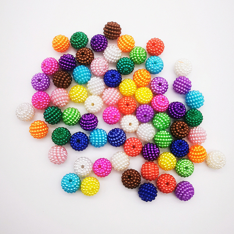 10mm 12mm 14mm 16mm 20mm imitatsioonpärlid akrüül Bayberry ümmargused lahtised vahedega helmed ehete valmistamiseks Käsitsi valmistatud