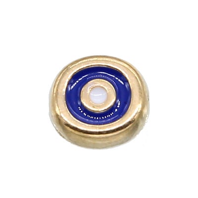 Hulgimüük 6mm 8mm 10mm 12mm sinine ümmargune südamekujuline lame vahehelmed maagilised silmahelmed triibuline metall ehete jaoks mak