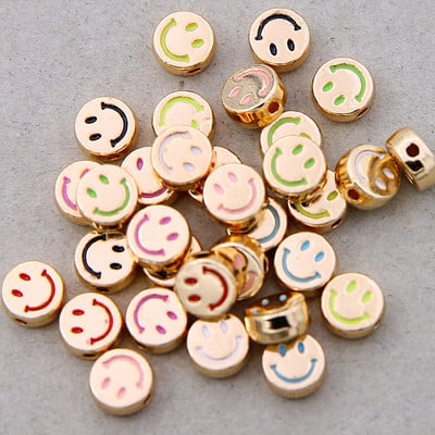 Hulgimüük 6mm 8mm 10mm 12mm sinine ümmargune südamekujuline lame vahehelmed maagilised silmahelmed triibuline metall ehete jaoks mak