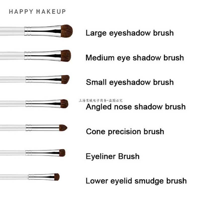 Uus 7 tk/komplekt Lauvärvipintslite komplekt Meigipintslid Soft Beauty Odavad lauvärvid Silmapliiats Hobusekarvu Pintslite Komplekt Kosmeetilised Tööriistad