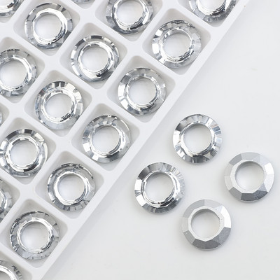 Suure auguga kristallist ümmargune ümmargune 8/10/14 MM AB vaheklaas, lamedad helmed naistele Ehete valmistamine DIY tarvikute hulgimüük kaelakee