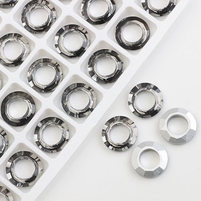 Suure auguga kristallist ümmargune ümmargune 8/10/14 MM AB vaheklaas, lamedad helmed naistele Ehete valmistamine DIY tarvikute hulgimüük kaelakee