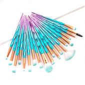 20 Unicorn Diamond Set četkica za šminku Četka za podlogu Rumenilo Mješovito sjenilo za oči Šminka za usne Ljepota Četkica za šminkanje za žene