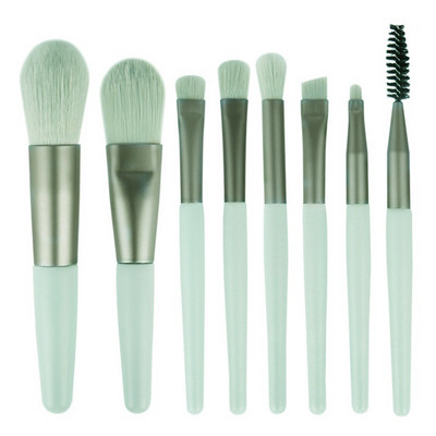 8 vnt./rinkinys Makiažo šepetėlių rinkinys Rožiniai Minkšti Sintetiniai Plaukai Kelioniniai makiažo šepetėlių rinkinys Daugiafunkciniai kosmetiniai makiažo šepetėliai