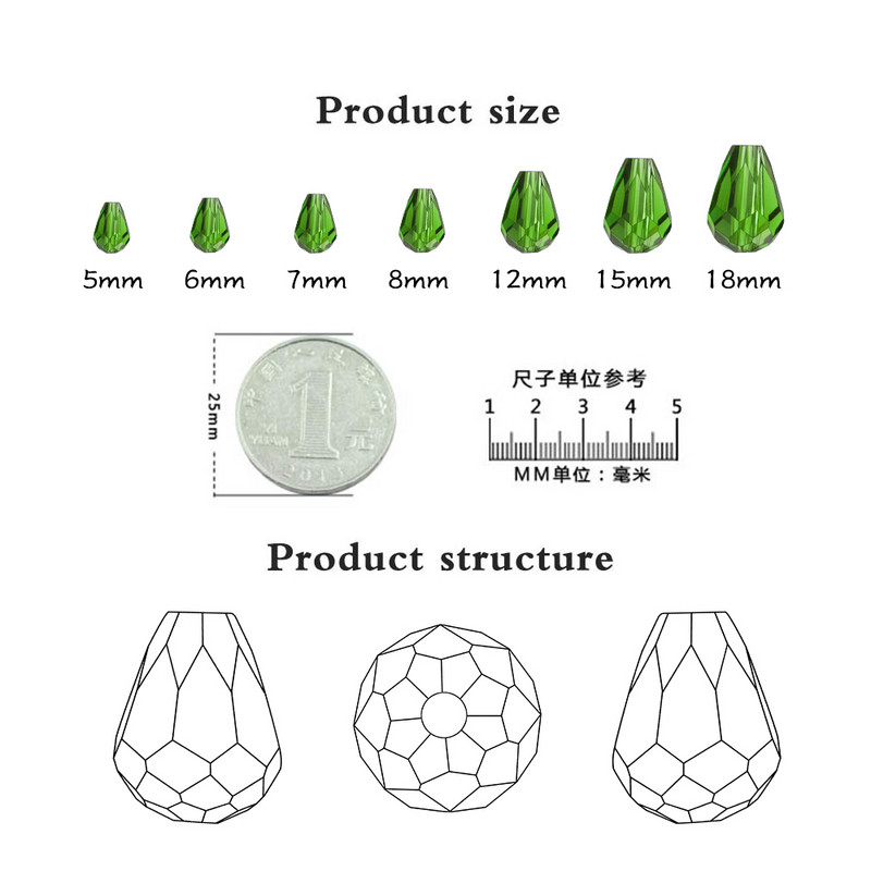 Kristallripats 3x5mm 6x8mm, punane pisar, klaashelmed ehete valmistamise tarvikute hulgimüük