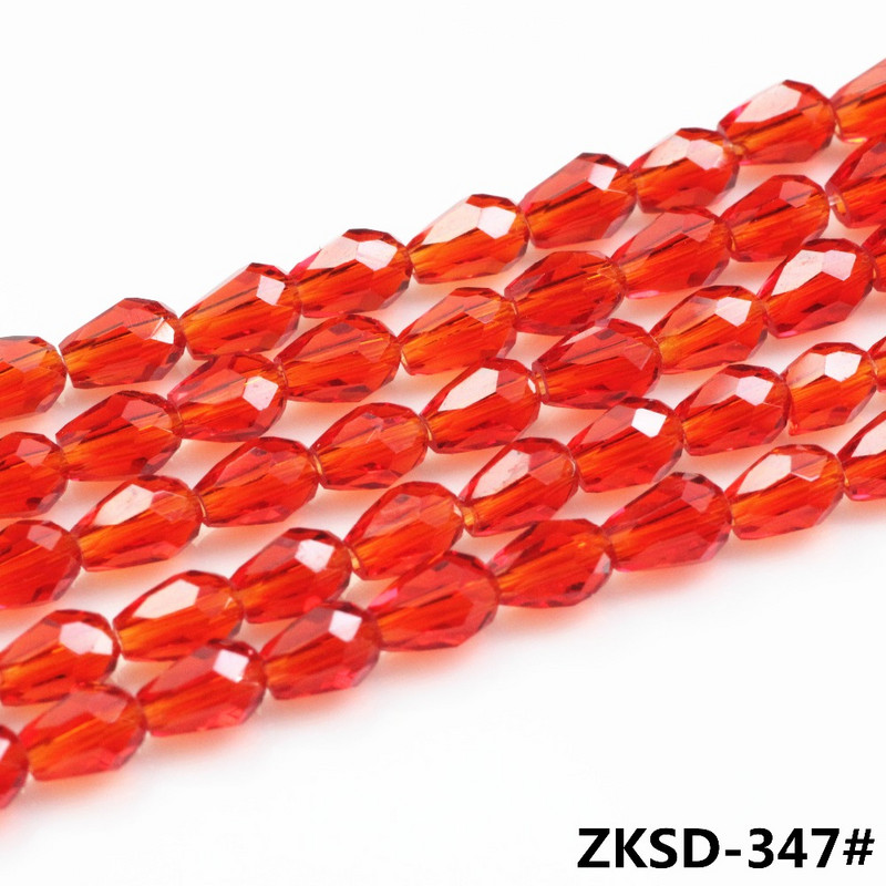 Kristallripats 3x5mm 6x8mm, punane pisar, klaashelmed ehete valmistamise tarvikute hulgimüük