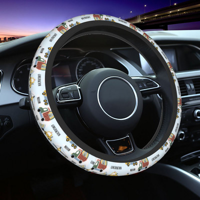 Juokingi ekskavatoriai Transporto priemonių raštas Automobilio vairo dangtis 38 cm Neslystantis statybiniai sunkvežimiai Automobilių stiliaus automobilių priedai