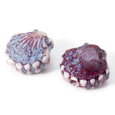 3D mitmevärvilised keraamilised helmed kestakujulised lahtised vahehelmed isetehtud kaelakee käevõrud naiste peoehted 12x11,5 mm, 10 tk