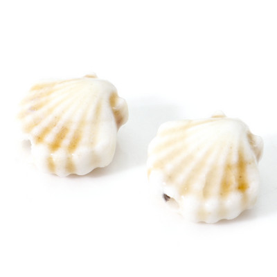 3D mitmevärvilised keraamilised helmed kestakujulised lahtised vahehelmed isetehtud kaelakee käevõrud naiste peoehted 12x11,5 mm, 10 tk