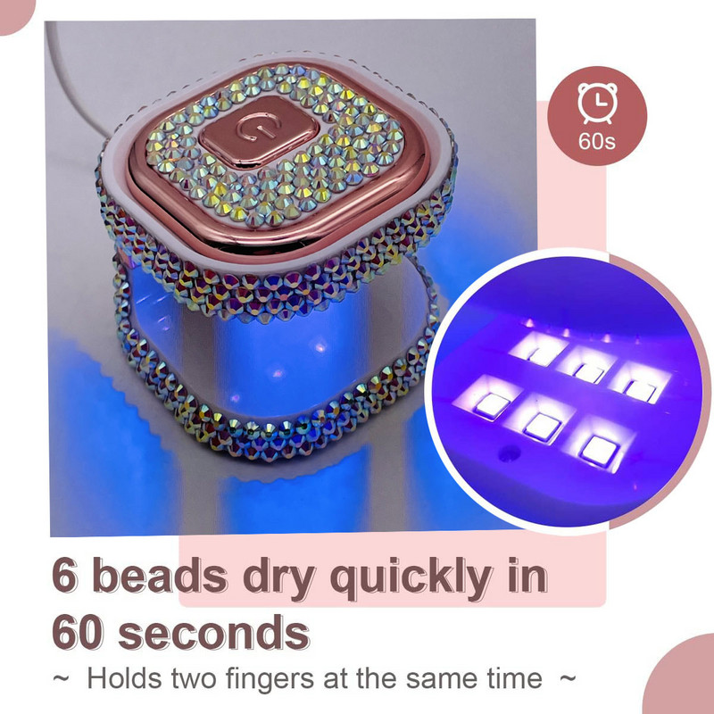 Mini UV LED lampa za nokte Dijamantna gel lampa za nokte Prijenosna USB UV svjetiljka za gelirane nokte Alati za sušenje noktiju Manikura secador