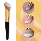 OVW Slanted Head Foundation Highlight Contour Face Cheek Powder Brush Makeup Nano Synthetic Angled Cosmetic Beauty Beauty Brush