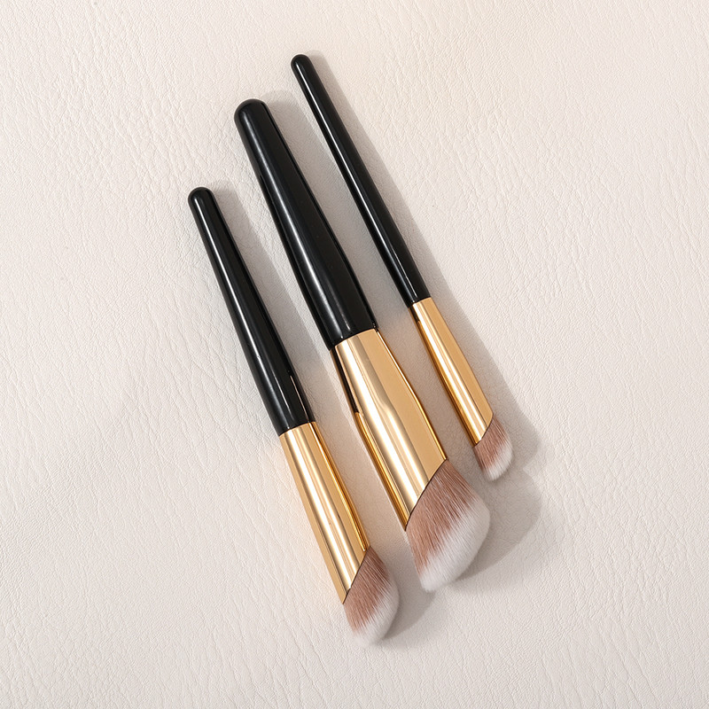 OVW Slanted Head Foundation Highlight Contour Face Cheek Powder Brush Makeup Nano Synthetic Angled Cosmetic Beauty Beauty Brush