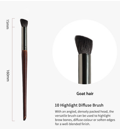 OVW 1 ΤΕΜ. Τρίχα κατσίκας Επίπεδη Γωνιακή Διάχυτη Βούρτσα Πυκνή Βούρτσα Κεφαλή για τονισμό ματιών Sculpting Highlighting Make Up pinceis maquiagem
