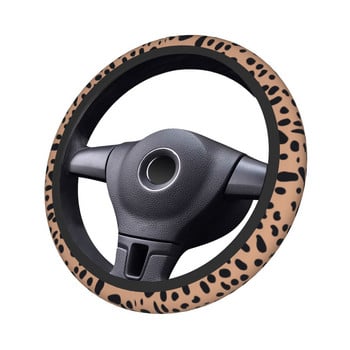 Tan Dalmatian Car Steering Wheel Cover 37-38 Dog Dot Animal Auto Steering Wheel Protector Αξεσουάρ τιμονιού σε στυλ αυτοκινήτου