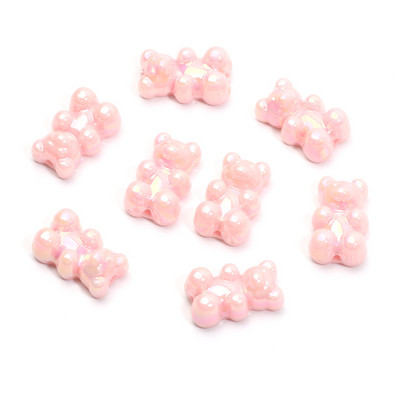 20tk 11x18mm läikivad armsad karuhelmed Macaron AB akrüülist vahehelmed ehete valmistamiseks DIY käevõru kaelakee võtmehoidja võlu