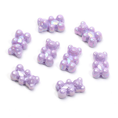 20tk 11x18mm läikivad armsad karuhelmed Macaron AB akrüülist vahehelmed ehete valmistamiseks DIY käevõru kaelakee võtmehoidja võlu