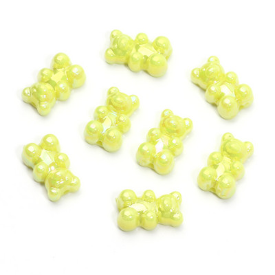 20tk 11x18mm läikivad armsad karuhelmed Macaron AB akrüülist vahehelmed ehete valmistamiseks DIY käevõru kaelakee võtmehoidja võlu