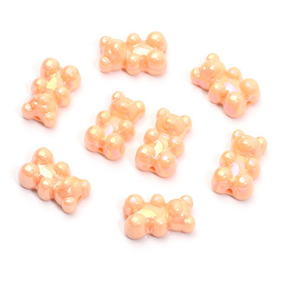 20tk 11x18mm läikivad armsad karuhelmed Macaron AB akrüülist vahehelmed ehete valmistamiseks DIY käevõru kaelakee võtmehoidja võlu