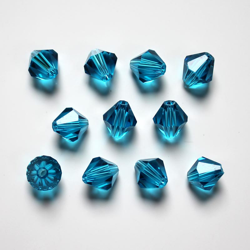 AAA 100 τεμ. 4mm Αυστριακές κρυστάλλινες χάντρες Bicone για κοσμήματα που κατασκευάζουν Diy αξεσουάρ Πολύχρωμες πολύχρωμες χάντρες Spacer Χονδρική