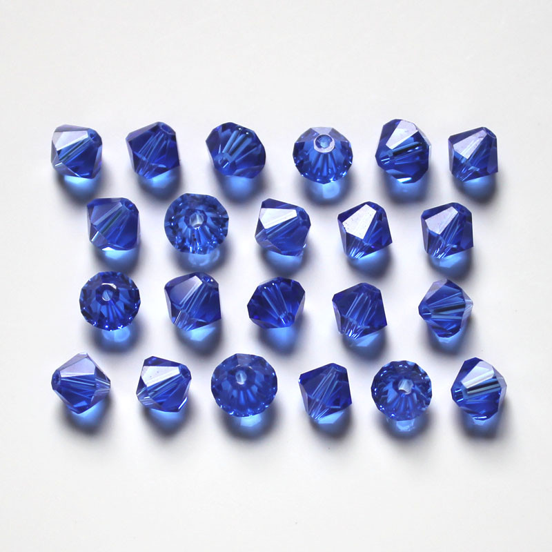 AAA 100 τεμ. 4mm Αυστριακές κρυστάλλινες χάντρες Bicone για κοσμήματα που κατασκευάζουν Diy αξεσουάρ Πολύχρωμες πολύχρωμες χάντρες Spacer Χονδρική