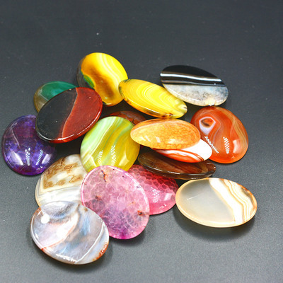 FLTMRH 40mmx30mm Ovalne perle od crvenog ahata Cabochon Flatback Dome Neizbušene perle od prirodnog kamena za DIY Pandandt Naušnice Prsten Zlatar