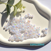 bevonatos bézs színű kerek akril gyöngyök 6/8/10 mm gyöngy utánzat laza gyöngyök karkötőkészítő részleg barkácsolás ékszer kiegészítők