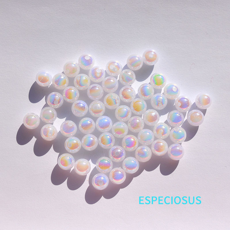 bevonatos bézs színű kerek akril gyöngyök 6/8/10 mm gyöngy utánzat laza gyöngyök karkötőkészítő részleg barkácsolás ékszer kiegészítők