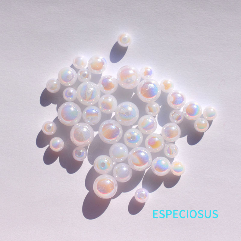 bevonatos bézs színű kerek akril gyöngyök 6/8/10 mm gyöngy utánzat laza gyöngyök karkötőkészítő részleg barkácsolás ékszer kiegészítők