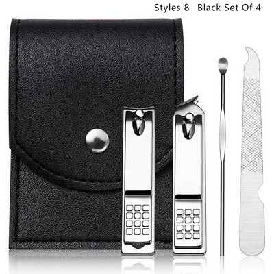 4 tk-22 tk küünekunsti lõikur pediküüri käärid küünelõikuri tööriistakomplekt maniküüri pediküüri surnud naha eemaldaja koos nahkümbrisega