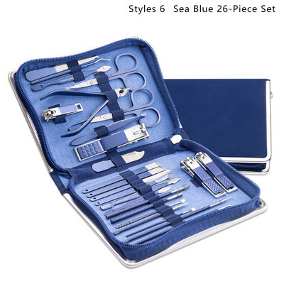 4 tk-22 tk küünekunsti lõikur pediküüri käärid küünelõikuri tööriistakomplekt maniküüri pediküüri surnud naha eemaldaja koos nahkümbrisega