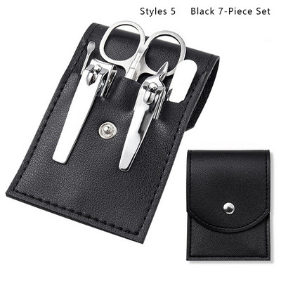 4 tk-22 tk küünekunsti lõikur pediküüri käärid küünelõikuri tööriistakomplekt maniküüri pediküüri surnud naha eemaldaja koos nahkümbrisega