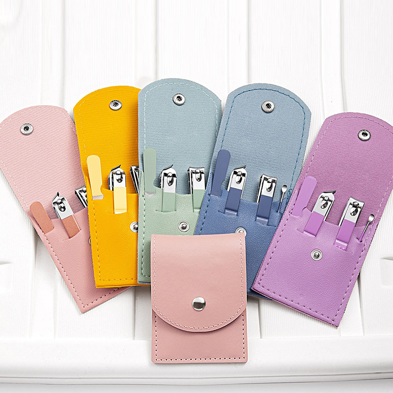 4 tk-22 tk küünekunsti lõikur pediküüri käärid küünelõikuri tööriistakomplekt maniküüri pediküüri surnud naha eemaldaja koos nahkümbrisega