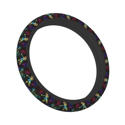 38cm kryt na volant auta, magický psychedelický mäkký motýľ, autodekorácia, módny automobilový doplnok