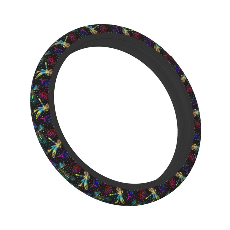 38cm kryt na volant auta, magický psychedelický mäkký motýľ, autodekorácia, módny automobilový doplnok