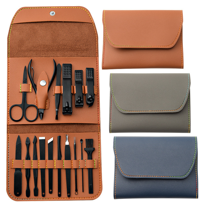 Manikűr készlet 16P Rozsdamentes acél Professzionális Körömvágó Olló Pedikűr készlet Clipper Szerszámok Paronychia fogók Vágóvágó