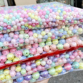 Akrüül 6mm 8mm 10m 12mm 14mm 16mm mitmevärviline juhuslik segatud ümmargune kaetud tahke AB värvi helmed isetegemise ehete valmistamise tarvikute jaoks