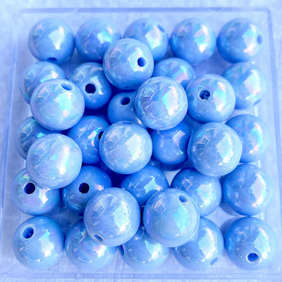 Akrüül 6mm 8mm 10m 12mm 14mm 16mm mitmevärviline juhuslik segatud ümmargune kaetud tahke AB värvi helmed isetegemise ehete valmistamise tarvikute jaoks
