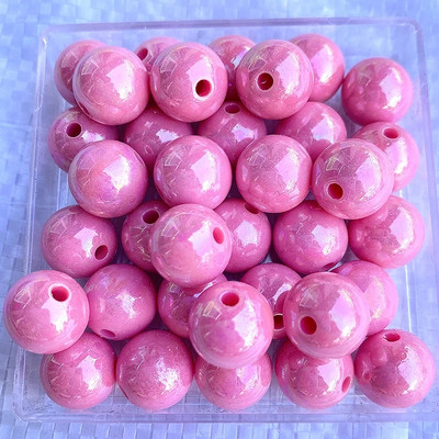 Akrüül 6mm 8mm 10m 12mm 14mm 16mm mitmevärviline juhuslik segatud ümmargune kaetud tahke AB värvi helmed isetegemise ehete valmistamise tarvikute jaoks