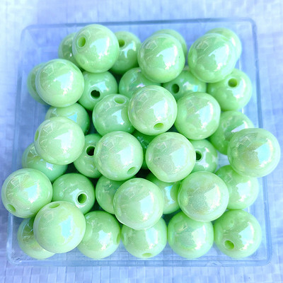 Akrüül 6mm 8mm 10m 12mm 14mm 16mm mitmevärviline juhuslik segatud ümmargune kaetud tahke AB värvi helmed isetegemise ehete valmistamise tarvikute jaoks