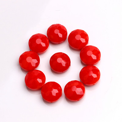 ZHUBI 10 tk Klaasist ümmargused kivihelmed 14 mm lihvitud kristallist lamedad helmed DIY Ehted Käsitöö Materjalide leiud Fit Käevõru