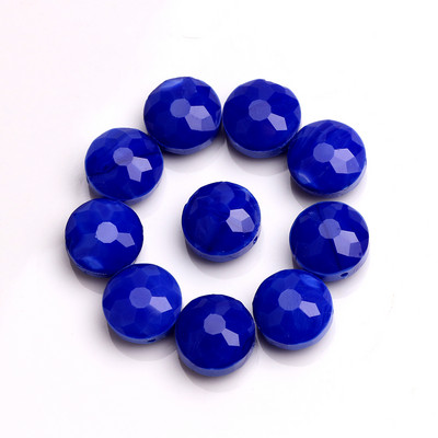 ZHUBI 10 tk Klaasist ümmargused kivihelmed 14 mm lihvitud kristallist lamedad helmed DIY Ehted Käsitöö Materjalide leiud Fit Käevõru