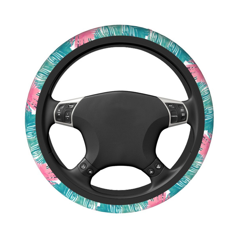 38 cm automobilio vairo dangteliai džiunglių minkštų lapų lapų automatinė apdaila Tinkami automobilio priedai