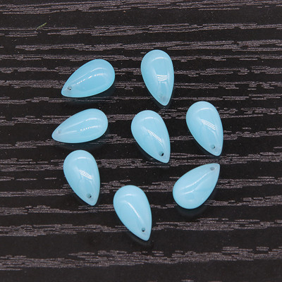 Mibrow 20 tk 7 * 14 mm veetilga klaashelmed, millel on auk, pisar, klaasist võluripats, ehete valmistamise tarvikute jaoks