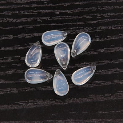 Mibrow 20 tk 7 * 14 mm veetilga klaashelmed, millel on auk, pisar, klaasist võluripats, ehete valmistamise tarvikute jaoks