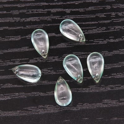 Mibrow 20 tk 7 * 14 mm veetilga klaashelmed, millel on auk, pisar, klaasist võluripats, ehete valmistamise tarvikute jaoks