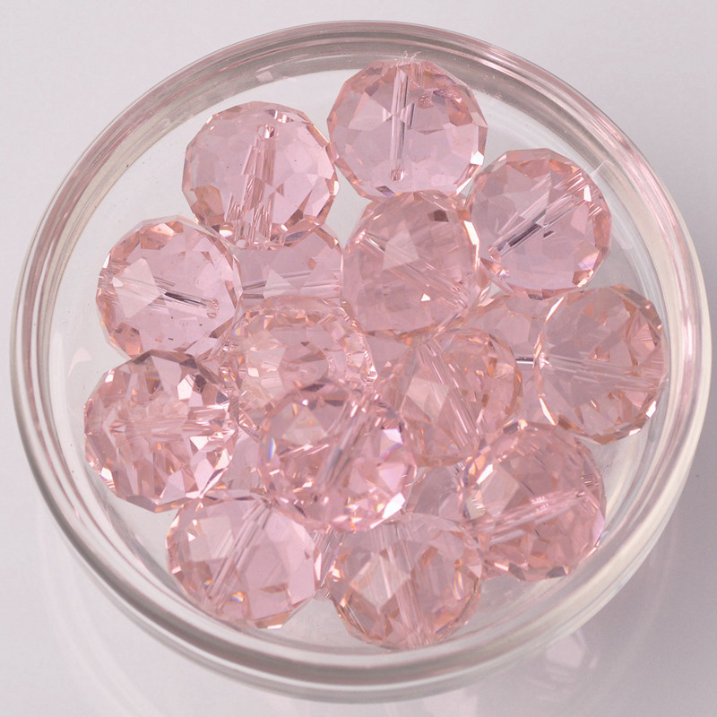 Rondelle lihvitud Tšehhi kristallklaas Aqua Rose Color 3mm 4mm 6mm 8mm 10/12/14/16 18mm lahtised vahehelmed ehete valmistamiseks isetegemiseks