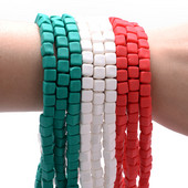 Ligikaudu 60 tk/kiud 6 mm kandilised savihelmed, laastud ketas lahtised vahetükid, käsitsi valmistatud Boho polümeerist helmed ehete valmistamiseks kaelakee jaoks