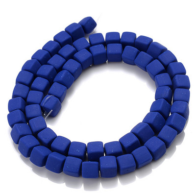 Ligikaudu 60 tk/kiud 6 mm kandilised savihelmed, laastud ketas lahtised vahetükid, käsitsi valmistatud Boho polümeerist helmed ehete valmistamiseks kaelakee jaoks